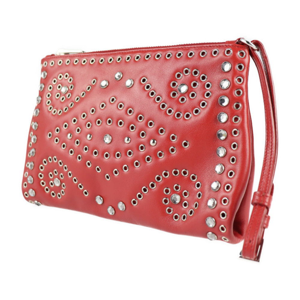 Prada Bag Clutch Leather Black